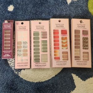 Lot of 5 - Dashing Diva Nail Wraps - new